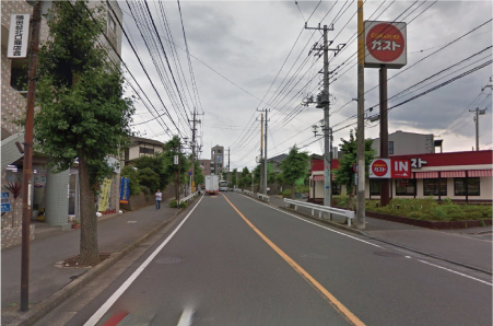 写真イメージ　印西市から勝田台に延びる県道4号の風景